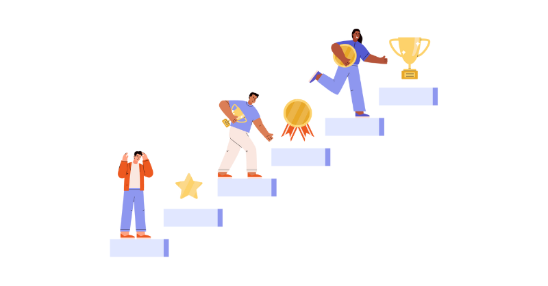 illustration des niveaux à atteindre pour décrocher des récompenses