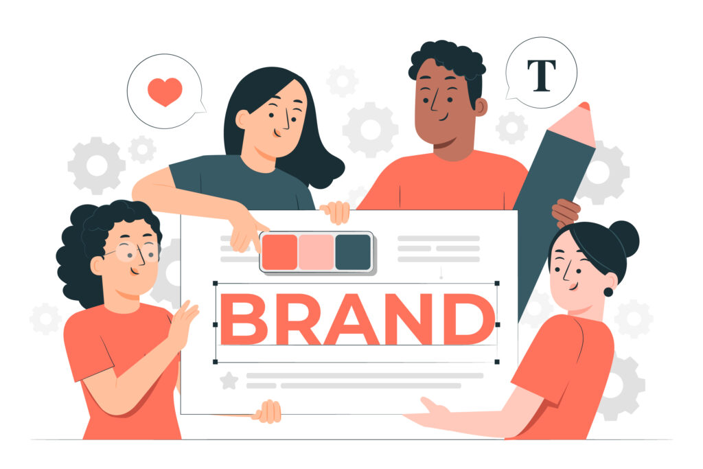Une image d'illustration avec le mot Brand, pour marque.