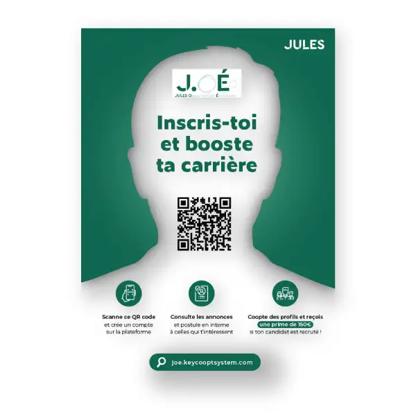 Affiche de communication pour le nouveau programme de cooptation de Jules