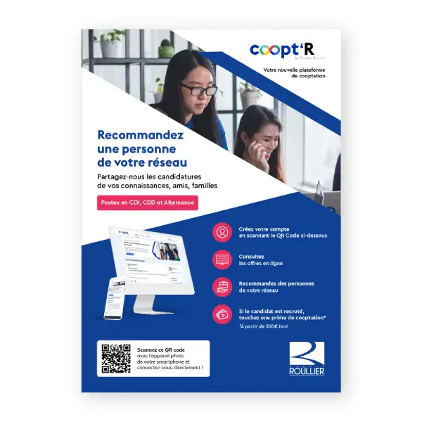 Affiche de communication pour le nouveau programme de cooptation du groupe Roullier