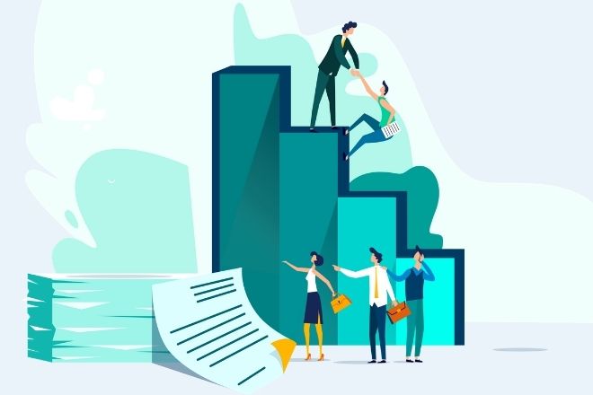 illustration représentant la mobilité interne en entreprise